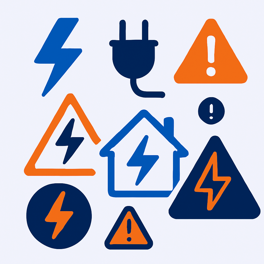 Iconos de Seguridad Eléctrica