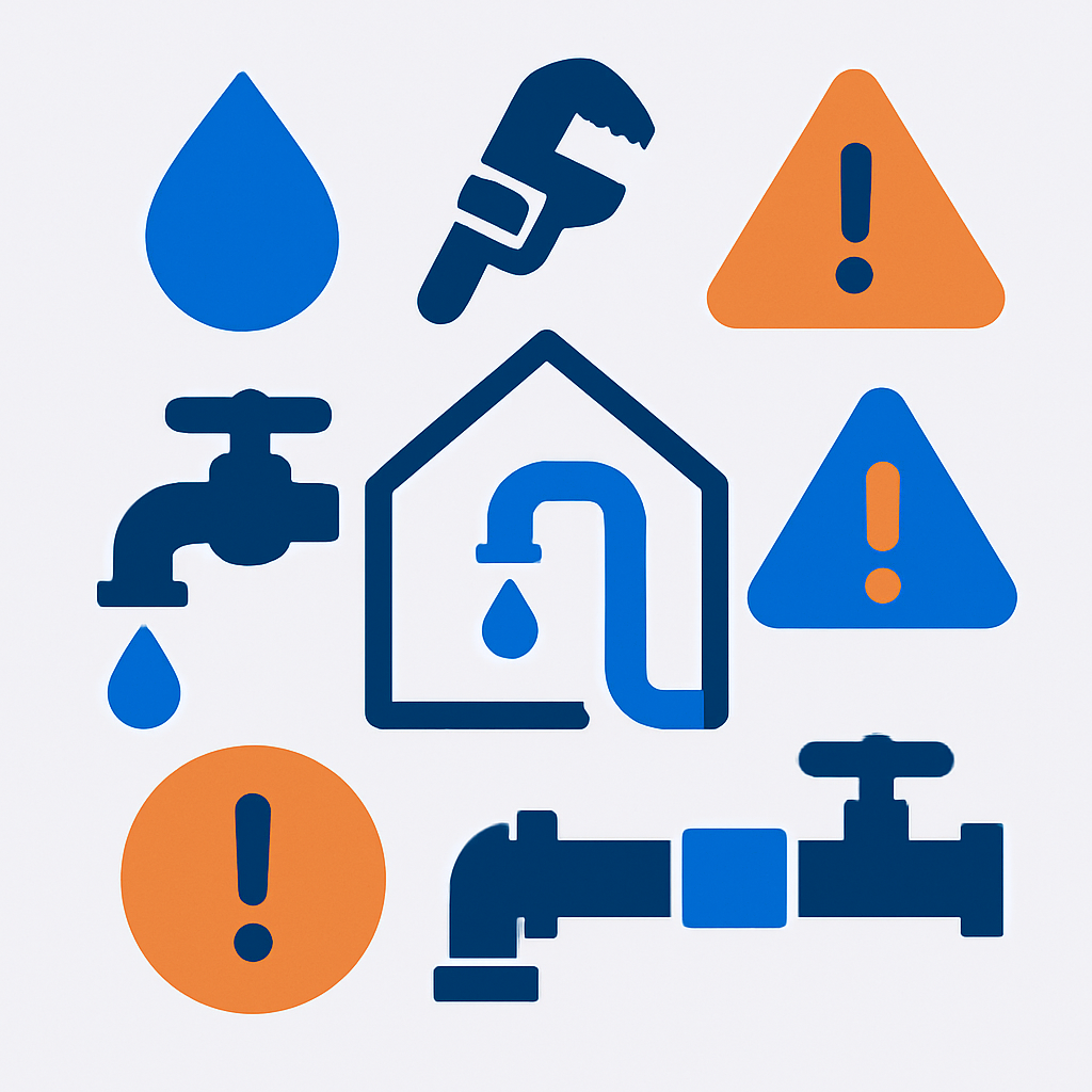 Iconos de seguridad de plomería